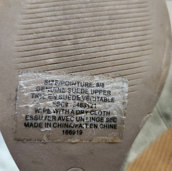 Suede Olive Green Booties - Picture 6 of 6